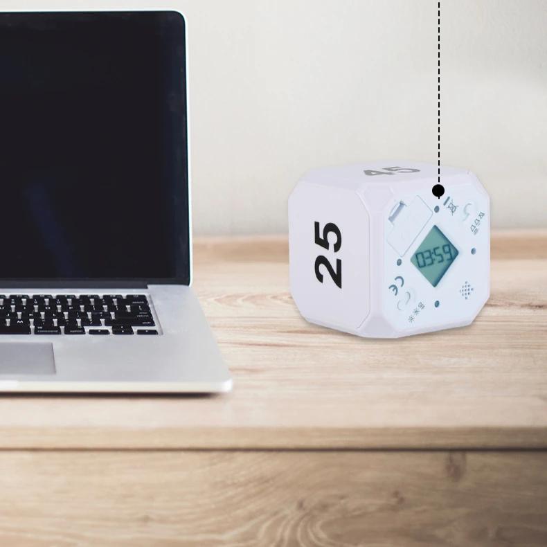 5-15-25-45 Minutes Cube Timers Gravity Sensor Flipping Preset Time Countdown Cooking Study Mini Digital Timer Hourglasses