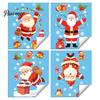 Holiday Window Decorations for Home Santa Claus Christmas Static Clings, Glass Stickers with Snowflake Bear Clings Bell Patterns, Removable No‑Glue