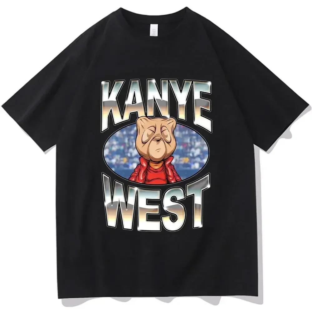 

Cotton Breathable Childrens Tshirt 2026 Summer New Style Funny Kanye Printed Casual Parent Child Wear for Boys and Girls S