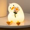 Kinder Nachtlicht Einstellbare Helligkeit Entenform Nachttischlampe Silikon Praktische Klicksteuerung Touch-Licht