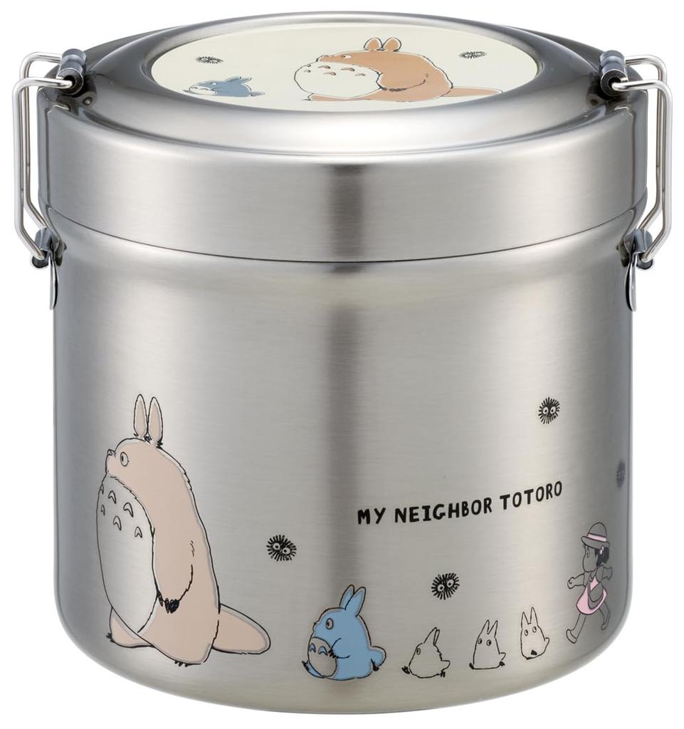 Skater Vacuum Stainless Steel Bowl Type Bento Box DX 640ml Ultra Light Antibacterial My Neighbor Totoro March Studio Ghibli Thermal/Cold STLB2DXAG-A