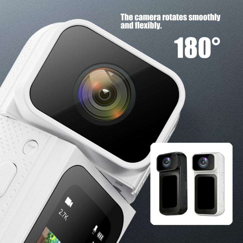 Magnetic Camera Portable Retro Camera Video Recorder Sports Mini Camera Pocket Camera with 180 Degree Rotating Lens
