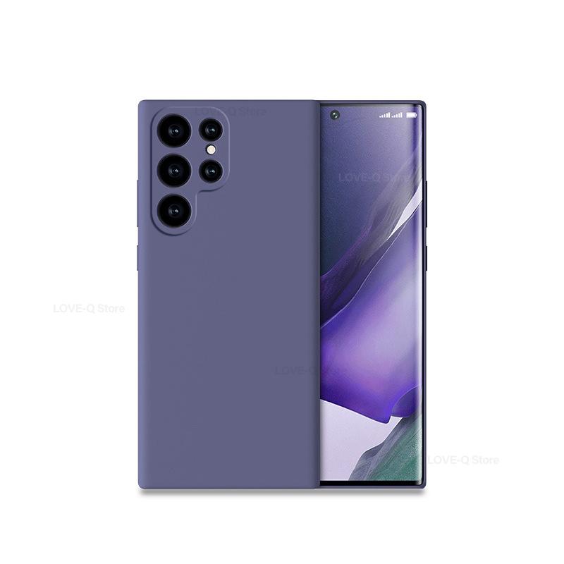 

Для S25 Ultra Plus чехол Роскошный жидкий силиконовый мягкий чехол TPU для Samsung Galaxy S25 S24 S23 S22 Plus S25 Ultra S25Ultra чехлы для телефонов For Galaxy S24 Plus серый