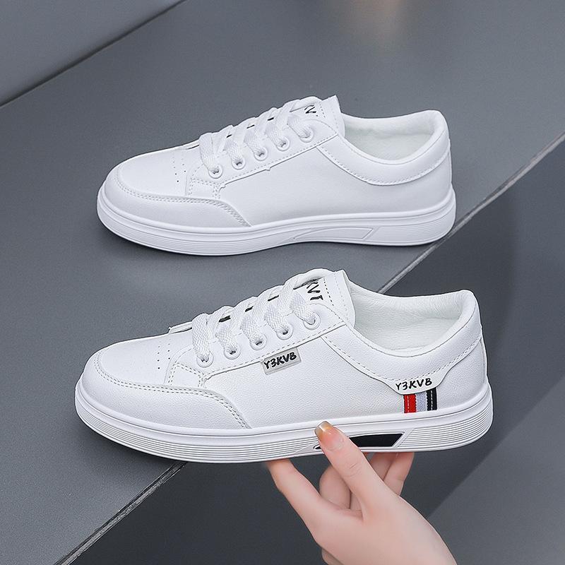 2025 Spring New White Shoes Women's Korean Versatile Student Flat Shoes Women's Casual Sports Shoes Women's Shoes