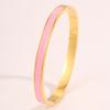 Titanium steel bracelet, oil dripping ring set, simple enamel bracelet, girls' high-end DIY ring, non-fading bracelet.