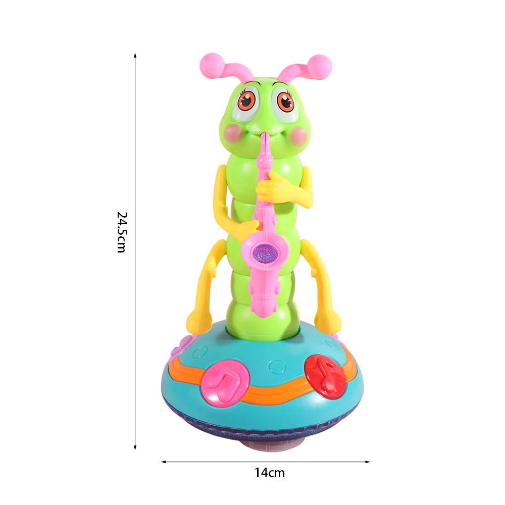 LED Electric Music Toy Interactive Dancing Caterpillar Toy Saxophone Caterpillar Toy  Kids Toddlers