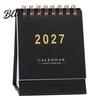 Personalized Office Desk with Gold Calendar Minimalist English Desktop Accessory 2027 Table Planner Modern Decoration