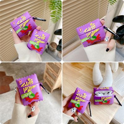 Custodia per Airpods, Patatine Viola Takis Cibo Antiurto Protettivo Copertura per Auricolari Per Custodia Airpods Pro 2 Per Bambini
