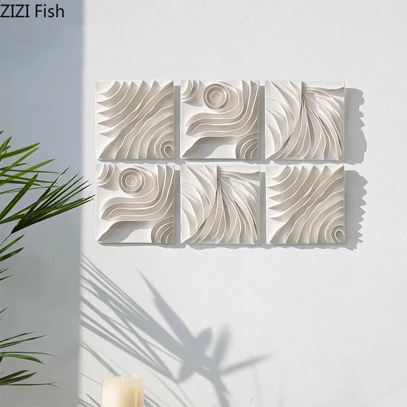Blooming White Flower Wall Hanging Paintings Living Room Decoration Background Display Wall Mounted Floral Petals Ornaments