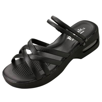 Nursery Air 149213A Multi-Strap 2-Way Sandals, Medical, Nurse, Sandals, Women's, Medium, Black,