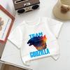 Godzillas Tshirt Round Neck Short Sleeve Sportwear Fashion Summer Boys Girls Clothes Birthday Tops Hip Hop Outdoor Wear Gifts
