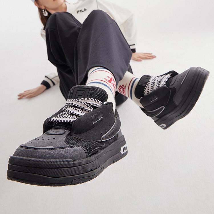 FILA Mix Dance Shoes Low Top Skate Shoes Women sneaker Deep-Black F12W314203FBK