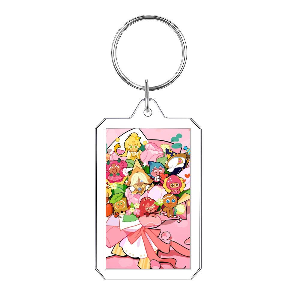 Acryl Cookie Run Kingdom Hanger Spel Figuur Decor Melk Drop Fotoalbum Sleutelhanger Studententas Accessoires Festival Cadeau 4x3cm