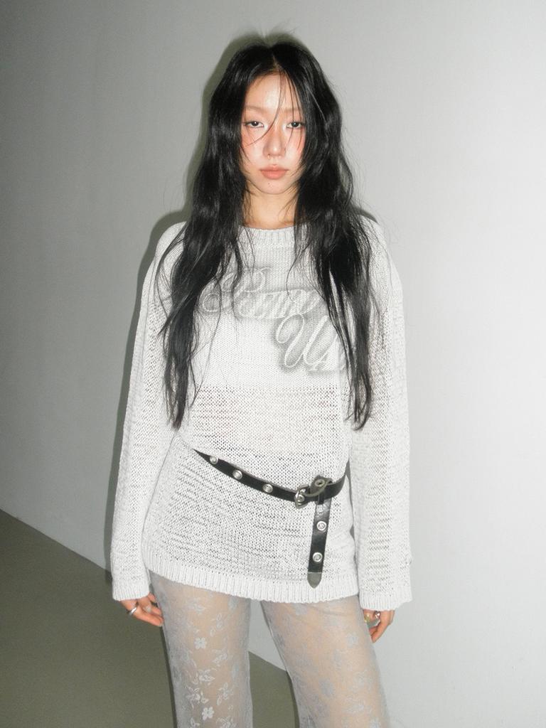 INSEOWL Soft Sheer Knit - Light Gray