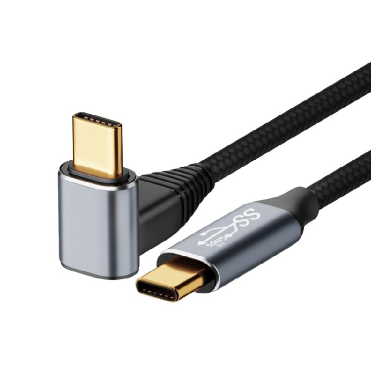 PD 100W USB-C to USB C Fast Charging Cable Right Angled Type-C 10Gbps For Laptop