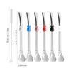 Hot Sale Reusable Straw Spoon Stainless Steel 304 Tea Filter Yerba Mate Bombilla Coffee Spoons Milk Drinking Kitchen Tools