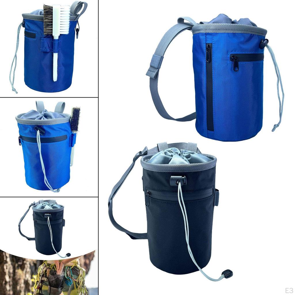 Chalk Bag for Climbing with Zipped Pocket, Practical, Portable And Adjustable, Storage Belt