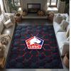 LOSC Lille FC Soccer Football Pattern Soft Area Rug Non Slip Indoor Floor Carpet Sports Decor Mat for Bedroom