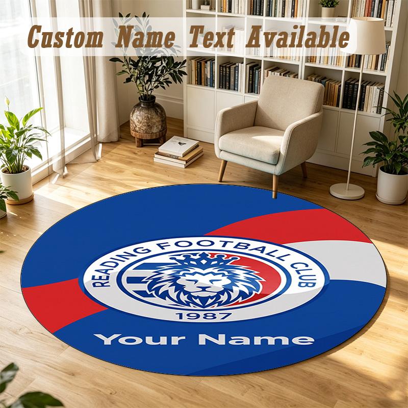 Round Rug Custom NameReading FC Pattern Non Slip Carpet Home Floor Decor