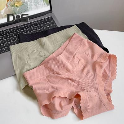 Calzoncillos de mujer de cintura alta, suaves, transpirables, de talla grande, con encaje, sin costuras, elásticos, antisépticos, ajustados, que absorben la humedad, bragas para mujer, ropa interior