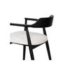 Chaise - MUVOE - Kennedy - Bois de frêne noir/blanc - Assise rembourrée - Design intemporel