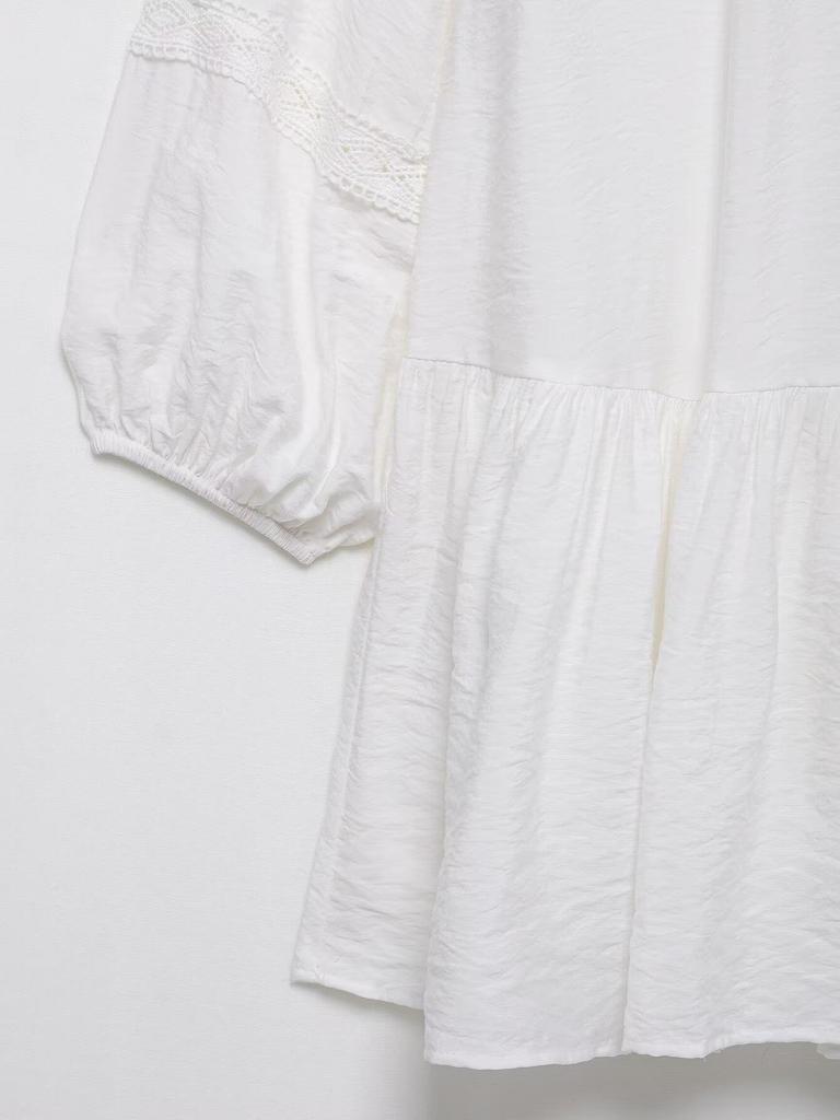 TAOP&ZA Women's Spring/Summer Hollow-Out Embroidered Loose Dress