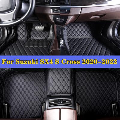 Car Foot Pads For Suzuki SX4 S Cross -2022 Car Accessories Protective Pad Custom Auto Floor Mats Automobile Carpet