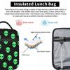 Grünes Alien-Raumschiff-Muster Isolierte Lunchtasche für Kinder Schul-Kühltasche Thermische Lebensmittelbox Tragbare Lunchboxen Behälter