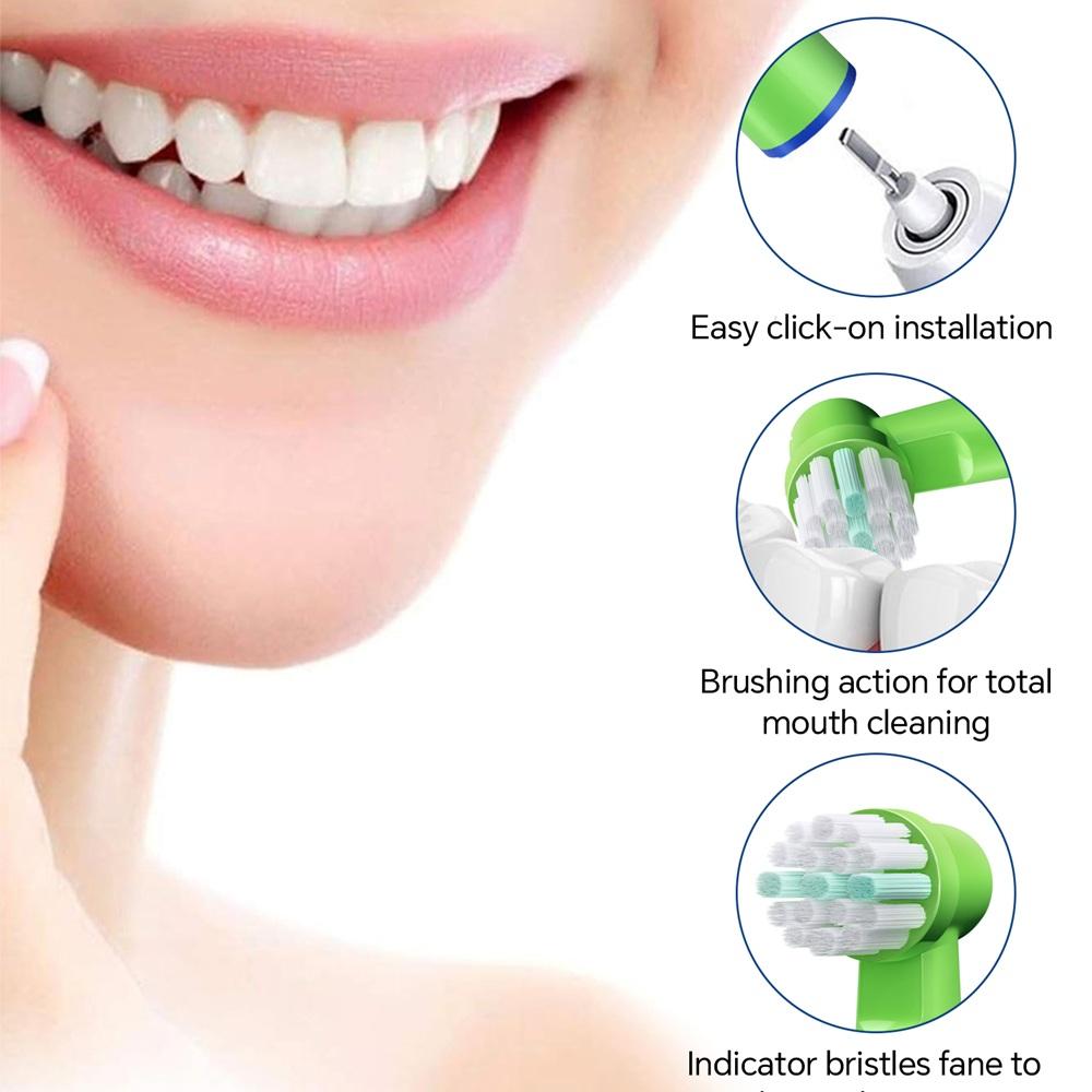 Oral B Compatible Electric Toothbrush Replacement Toothbrush Brush Heads, Toothbrush Head Refill for OralB 100 300 500 1000 1500