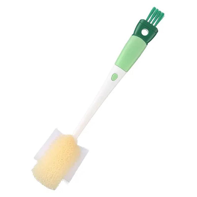 

Щетка для чистки чашек 4 в 1, щетка для чистки щелей в бутылках, съемная щетка для чистки детских бутылочек, кухонные принадлежности зелёный