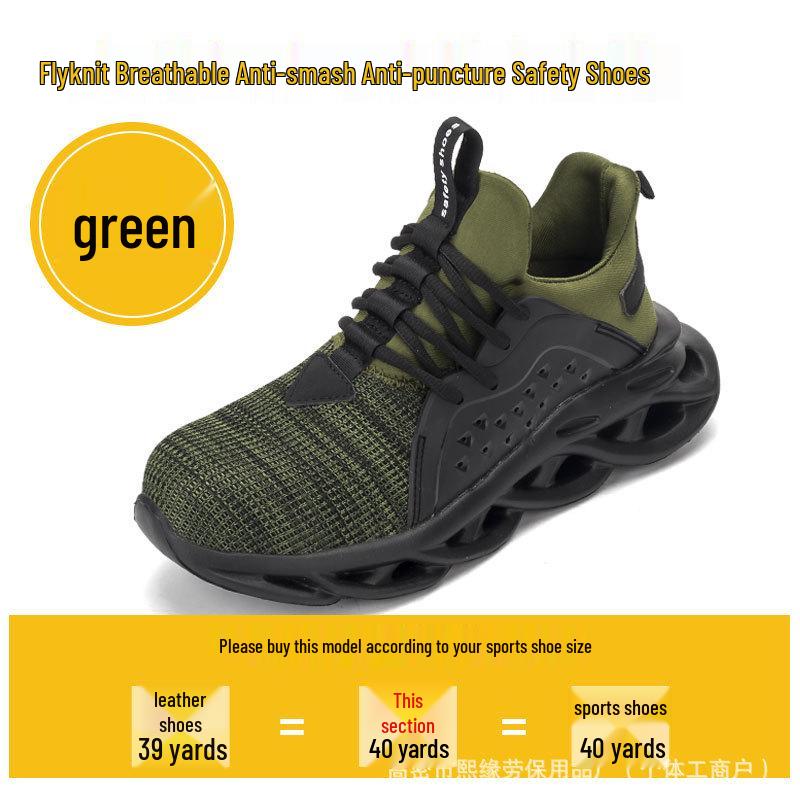

Breathable Anti-Smash Puncture-Resistant Lightweight Safety Work Shoes