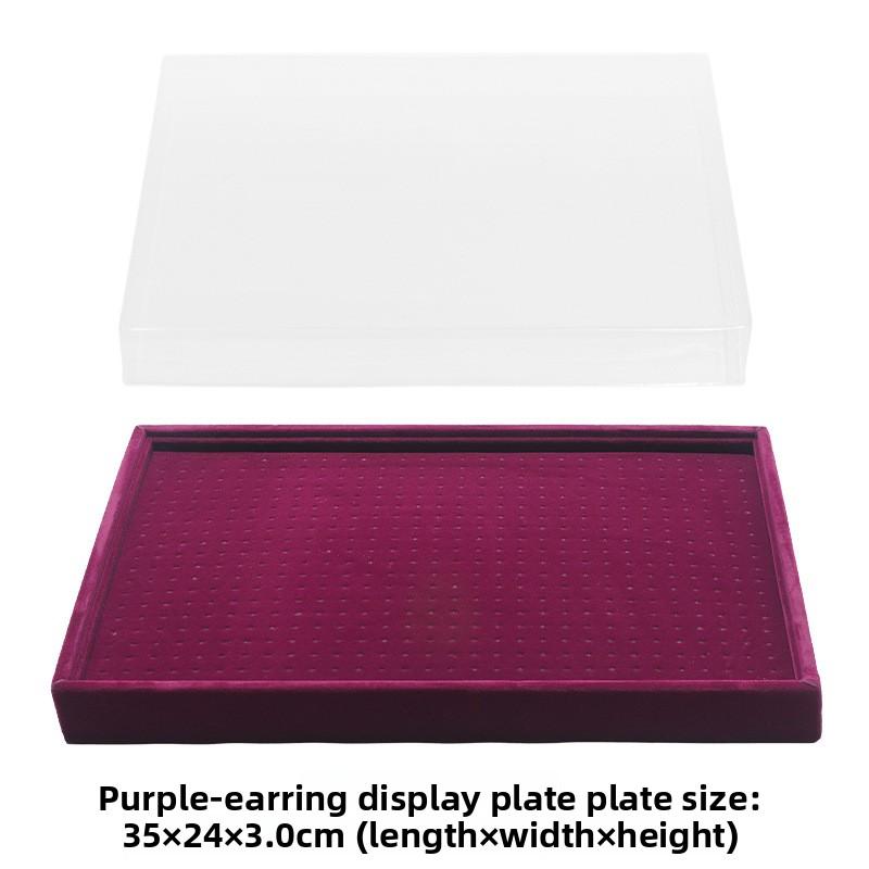 Flannel Stud Earrings Storage Box Large Capacity 600 Holes Jewelry Tray Earrings Display Plate Jewelry Display Props