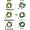 1PC With Berries For Front Door Lush Eucalyptus Leaf Home Artificial Greenery Wreath Holiday Decor 25cm