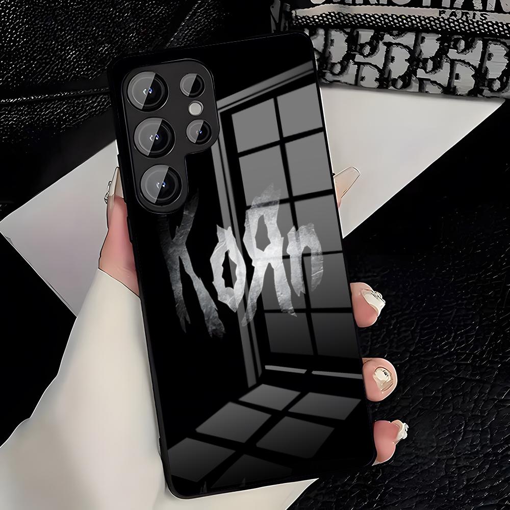 

Чехол для телефона Rock Band K-Korn для Samsung S26 S25 Plus S20 S20 Plus S22 Ultra S23 FE S21 Plus S21 Ultra Стеклянная крышка Samsung S20 Ultra
