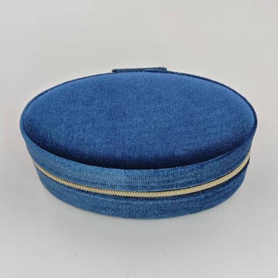 Mini Jewelry Box, Portable Velvet Zipper Jewelry Box, Compact Jewelry Storage Case for Travel, Engagement, Wedding