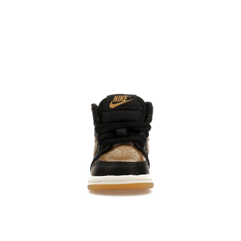Air Jordan 1 Retro High OG TD Black Gold Baby Sneakers Metallic-Gold Sail FD1413-071