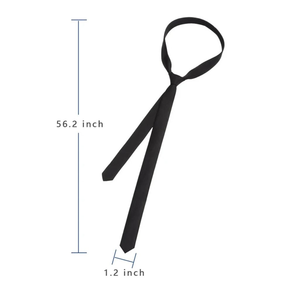 Fashion Elegant Black Neck Tie Classic Skinny Narrow Necktie New Satin Super Slim Tie