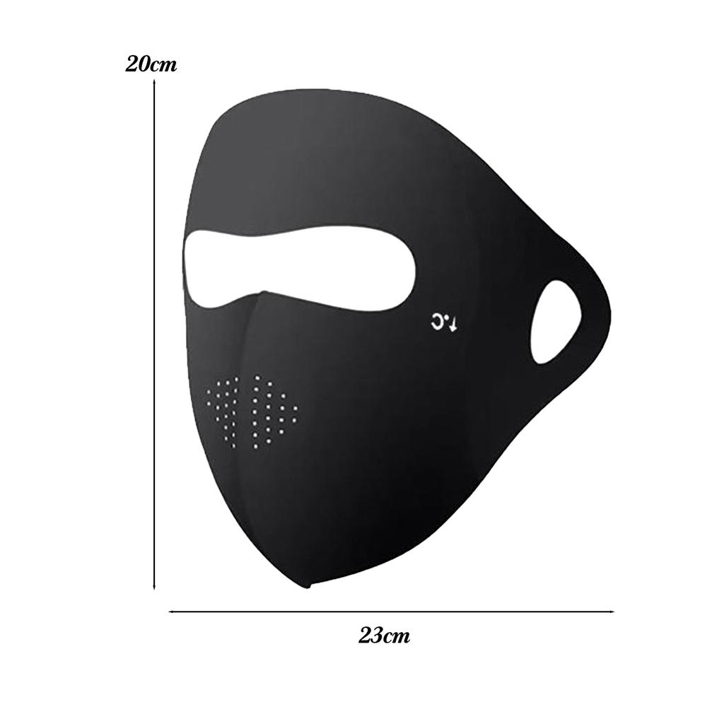 New Summer Ice Silk Sunscreen Mask Full Face Sun Protection Mask Forehead Thin Section Breathable Anti Ultraviolet Face Masks