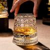 280ml Whiskeyglas Transparentes Verkostungsglas Cocktail-Trinkgläser Drehbarer Tumbler Kristallglasbecher Hausbar Glaswaren