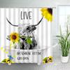 Western Horse Shower Curtains Running Horses Farm Animal Country Unique Oil Painting Abstract Art Fabric Bathroom Deco Set Hooks