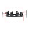 4PCS OD 56MM / ID 53MM Caps On Wheels OZ VOSSEN Emblem Wheel Center Cap Car Logo Wheel Cover Hub Caps Sport Rim Caps