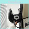 Sac Croissant Pu Élégant Grande Capacité Pour Femmes Tendance En Couleurs Noir Et Rose