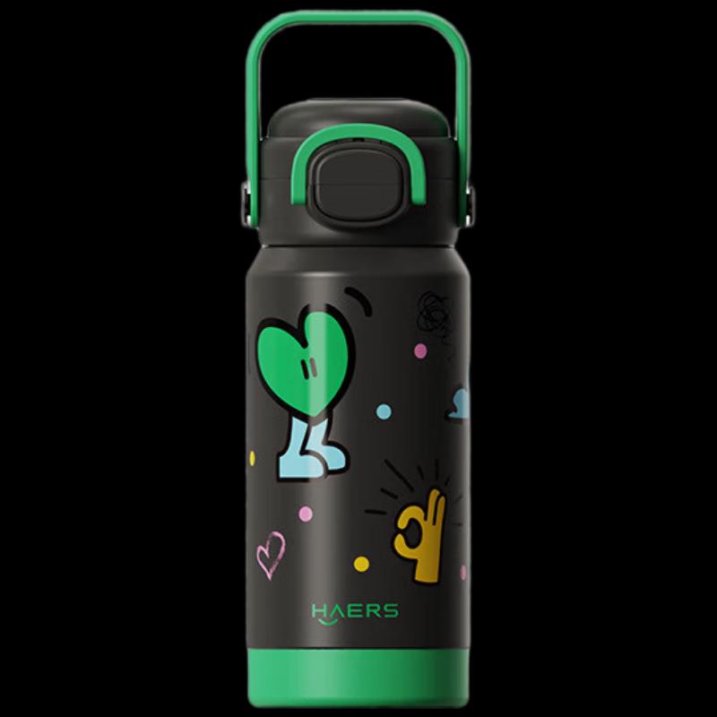 HAERS 500ml 316L SS Dual-Drink Thermal Mug