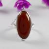 Natural Carnelian Ring, 925 Sterling Silver Ring, Gift for her, Long Oval Carnelian Ring, Gemstone Ring, Promise Ring, Handmade Ring