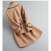 Woolen Coat for Women, Fashionable Autumn and Winter Clothing for Small People, New Year's Style, Slimming, Mid-length Woolen Coat