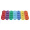 Portable 28 Grid Medicine Storage Box Weekly Colored Tablets Container Organizer for Home Travel