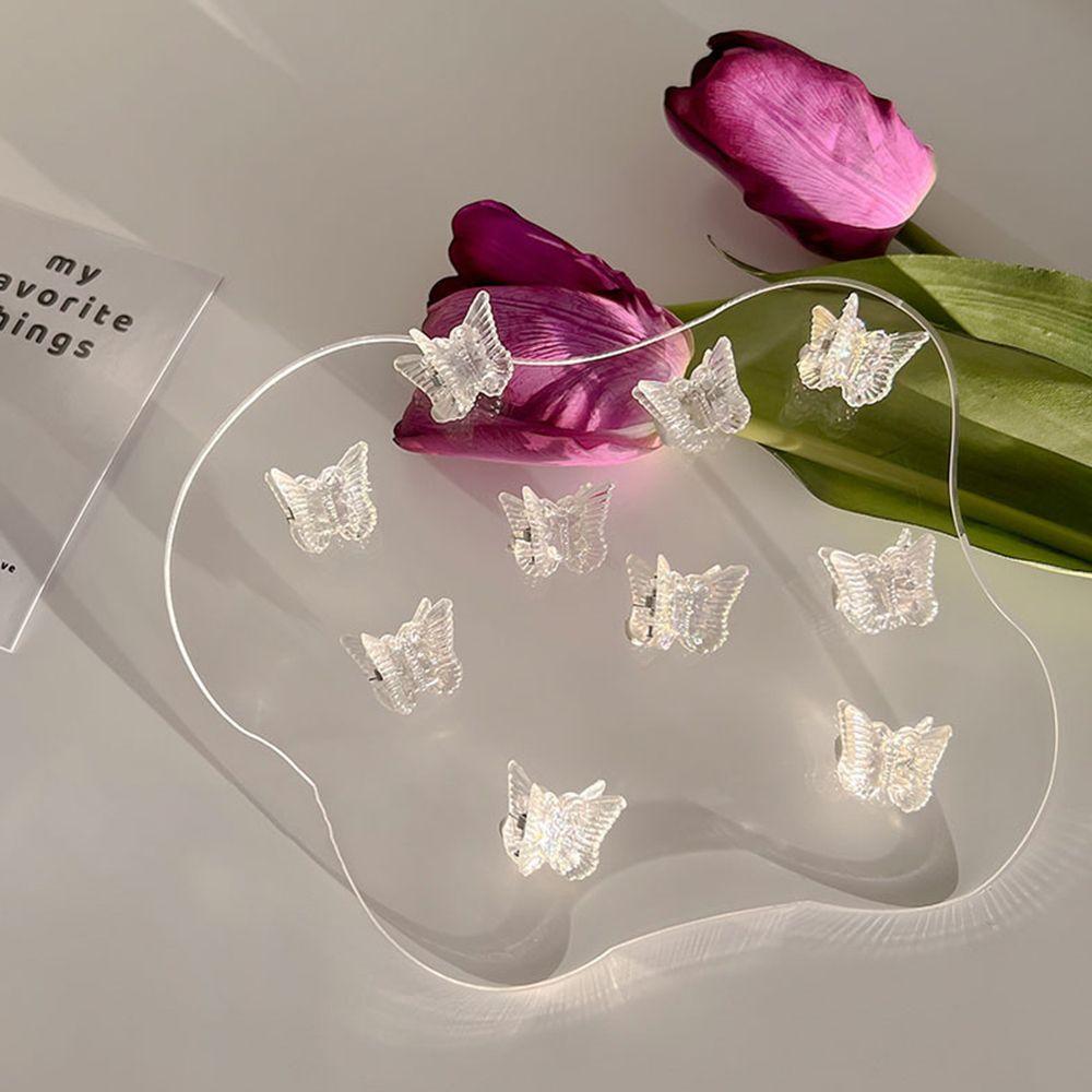 Butterfly Resin Korean Style Hair Clip Transparent Hair Claw Women Hair Accessories Small Side Clip