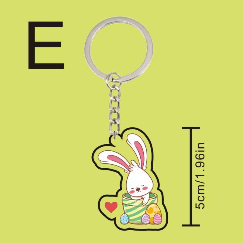 Easter Bunny & Colored Egg Keychain Pendant - Cute, Personalized Decoration