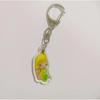 Cute Banana Cat Pendant Keychain Funny Acrylic Small Chain Cat Keychains Student Gift Bag Accessories