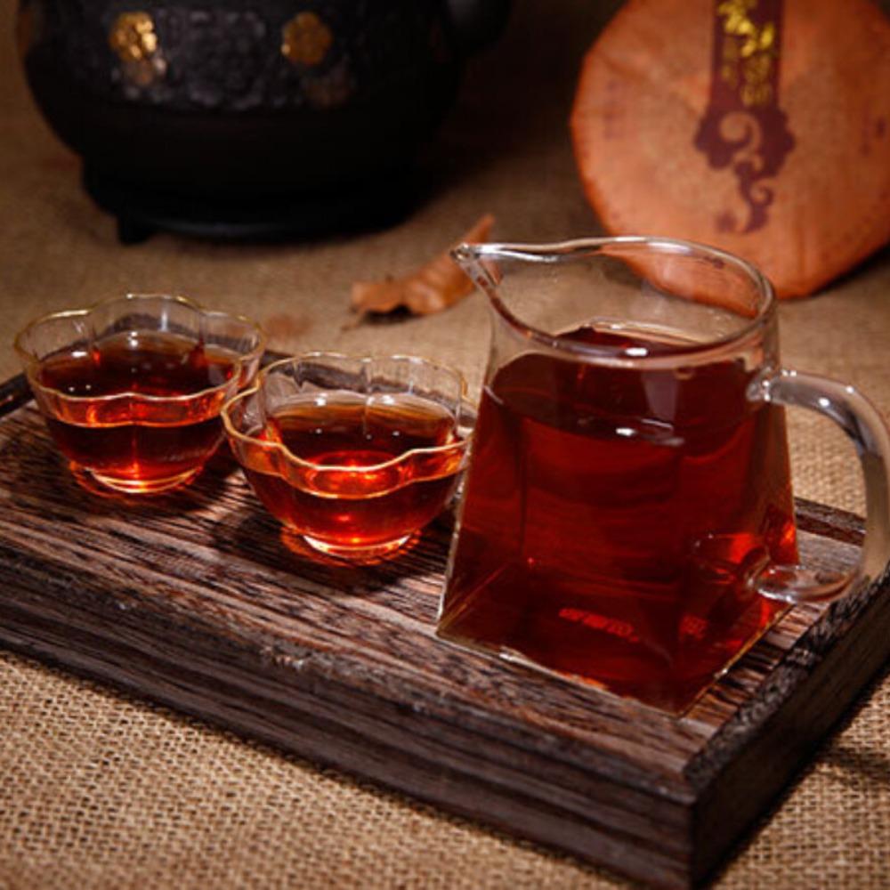 Aged Cooked Pu'er Tea Cake 200g Rich Natural Herbal Tea